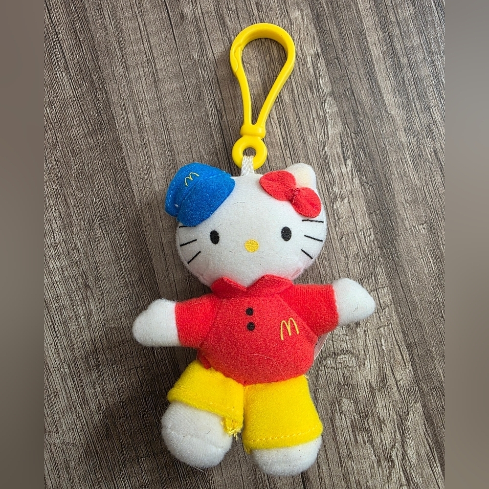 Vintage 2000 Sanrio HELLO Kitty X Mc Donalds Plush Charm Bag Clip